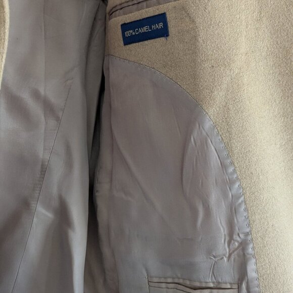 T.‎ Harris London Camel Hair Blazer Sport Coat 2 Buttons 46R Tan Color - Picture 6 of 12